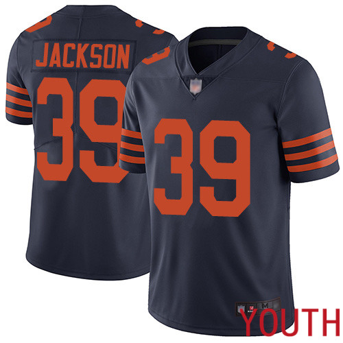 Chicago Bears Limited Navy Blue Youth Eddie Jackson Jersey NFL Football #39 Rush Vapor Untouchable->youth nfl jersey->Youth Jersey